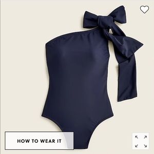 J Crew bow shoulder one piece swimsuit
